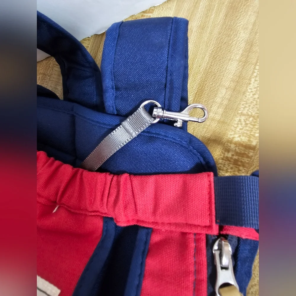 Doglemi Front Facing Pet Carrier Backpack Small Medium Dogs Red Blue Mesh Unused